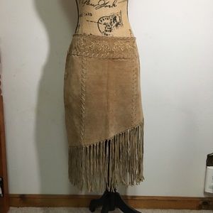 Wet seal leather skirt